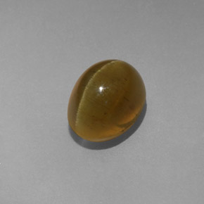 Oeil de chat Apatite Vert Doré naturelle Transparent, 3.56 ct, Transparent / Translucide