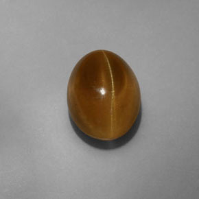 Oeil de chat Apatite Vert Doré naturelle Transparent, 7.75 ct, Transparent / Translucide