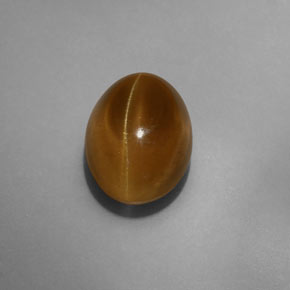 Oeil de chat Apatite Vert Doré naturelle Transparent, 7.75 ct, Transparent / Translucide