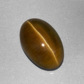 Cat's eye apatite jaune naturelle transparent, 3,86 ct, transparent / translucide