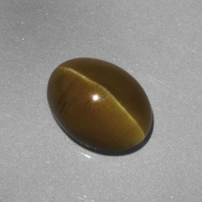 Cat's eye apatite jaune naturelle transparent, 3,52 ct, transparent / translucide
