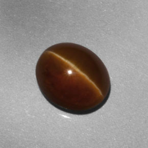 Oeil de chat Apatite Orange naturelle Transparent, 2.67 ct, Transparent / Translucide