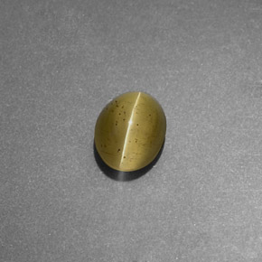 Oeil de chat Apatite Vert Doré naturelle Transparent, 1.11 ct, Transparent / Translucide