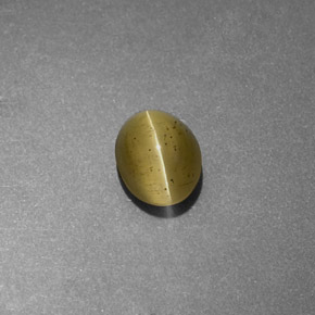 Oeil de chat Apatite Vert Doré naturelle Transparent, 1.11 ct, Transparent / Translucide