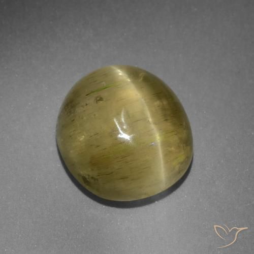 9.42ct Naturel Jaune neutre Oeil de chat Apatite, ovale, Translucide