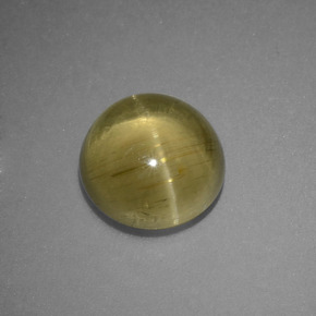 Cat's eye apatite vert naturelle coupe roude, 3,69 ct, translucide