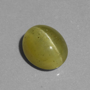 Oeil de chat Apatite Vert Doré naturelle Coupe ovale, 4.65 ct, Translucide