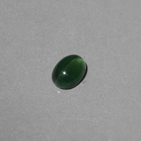 Apatite œil de chat vert naturelle coupe ovale, 1,09 ct, translucide
