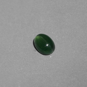 Apatite œil de chat vert naturelle coupe ovale, 1,09 ct, translucide