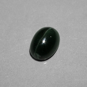 Apatite œil de chat vert naturelle coupe ovale, 3,27 ct, translucide
