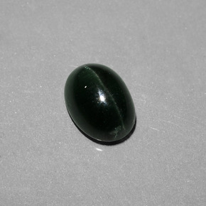 Apatite œil de chat vert naturelle coupe ovale, 3,27 ct, translucide