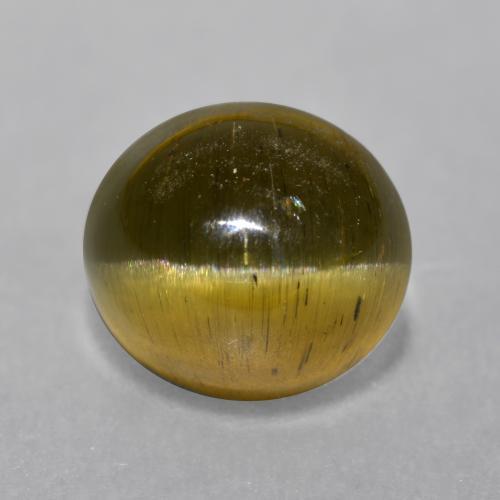 Oeil de chat Apatite Brun moyen naturelle Coupe ovale, 3.97 ct, Translucide