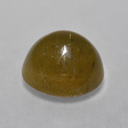Oeil de chat Apatite Brun moyen naturelle Coupe ovale, 3.97 ct, Translucide