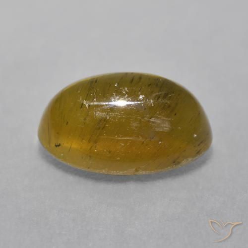 Apatite œil de chat Marron chaud naturelle Coupe ovale, 4,78 ct, Translucide
