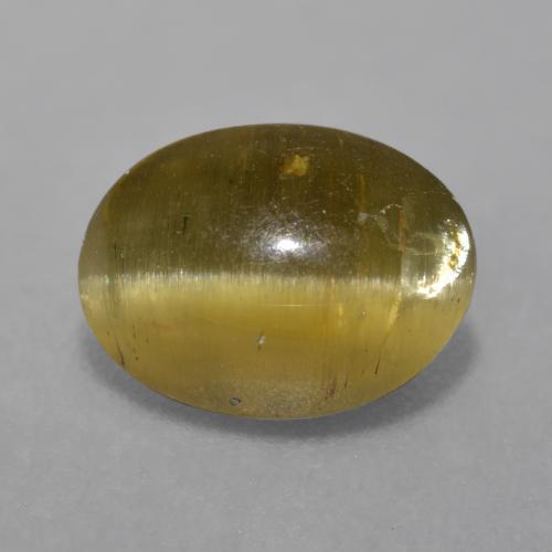 Oeil de chat Apatite Marron chaud naturelle Coupe ovale, 3.40 ct, Translucide