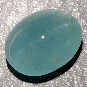 Cat's eye aquamarine vert naturelle transparent, 11,04 ct, transparent / translucide