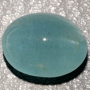 Cat's eye aquamarine vert naturelle transparent, 11,04 ct, transparent / translucide