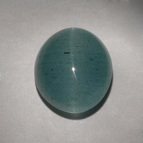 Cat's eye aquamarine vert naturelle transparent, 11,55 ct, transparent / translucide