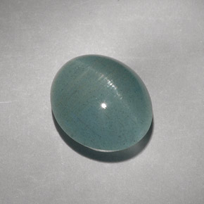Cat's eye aquamarine vert naturelle transparent, 8,31 ct, transparent / translucide