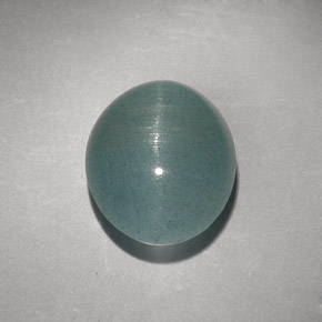Cat's eye aquamarine vert naturelle transparent, 8,31 ct, transparent / translucide