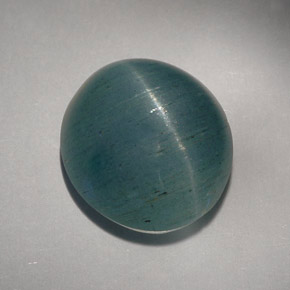 Oeil de Chat Aigue-Marine Bleu vert naturelle Transparent, 25.88 ct, Transparent / Translucide
