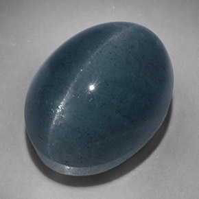 Cat's eye aquamarine vert naturelle coupe ovale, 17,47 ct, translucide