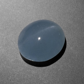 Cat's eye aquamarine vert naturelle coupe ovale, 8,46 ct, translucide