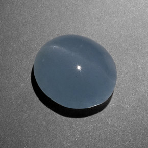 Cat's eye aquamarine vert naturelle coupe ovale, 8,46 ct, translucide