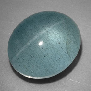 Cat's eye aquamarine vert naturelle transparent, 11,08 ct, transparent / translucide
