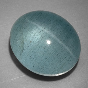 Cat's eye aquamarine vert naturelle transparent, 11,08 ct, transparent / translucide