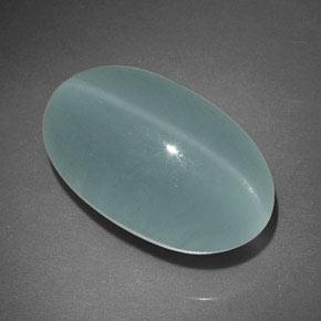 Cat's eye aquamarine turquoise naturelle transparent, 17,96 ct, transparent / translucide