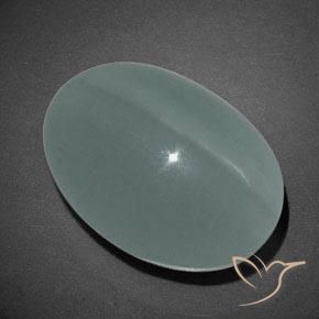 12.96ct Naturel Vert clair bleuâtre Oeil de Chat Aigue-Marine, ovale, Transparent / Translucide