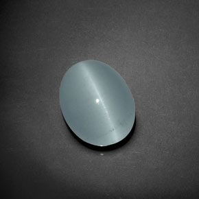 Oeil de Chat Aigue-Marine Vert bleu naturelle ovale, 9.21 ct, Transparent