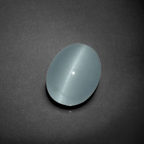 Oeil de Chat Aigue-Marine Vert bleu naturelle ovale, 9.21 ct, Transparent