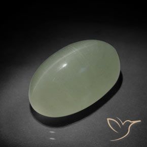 17.40ct Naturel Vert jaunâtre Oeil de Chat Aigue-Marine, ovale, Transparent