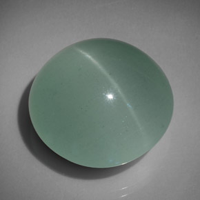 Oeil de Chat Aigue-Marine Bleu vert naturelle Coupe roude, 29.97 ct, Translucide