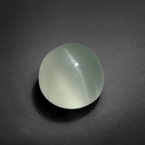 Aigue-marine œil de chat vert naturelle coupe roude, 5,51 ct, transparent