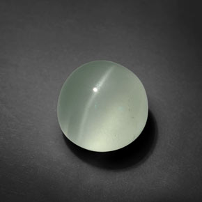 Aigue-marine œil de chat vert naturelle coupe roude, 5,51 ct, transparent