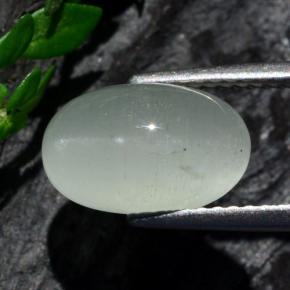 Oeil de Chat Aigue-Marine Bleu vert naturelle Coupe ovale, 3.12 ct, Translucide