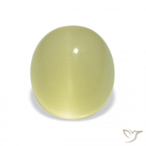 5.07ct Naturel Vert lime pâle Béryl Œil de chat, ovale, Translucide