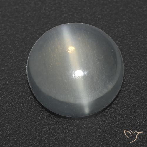 1.22ct Naturel Blanc clair Pierre de lune œil de chat, Tour, Transparent