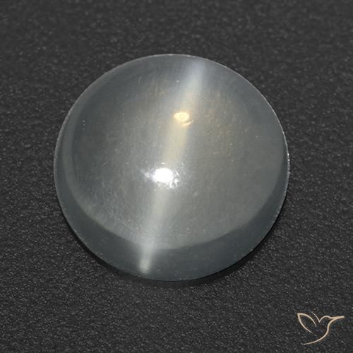 Pierre de lune œil de chat Blanc clair naturelle Tour, 1.22 ct, Transparent