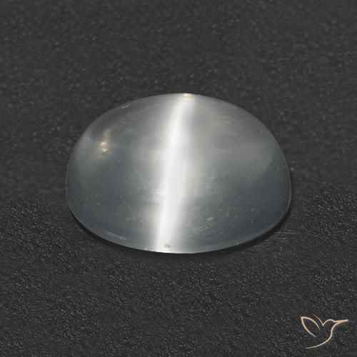 Pierre de lune œil de chat Blanc clair naturelle Tour, 1.22 ct, Transparent