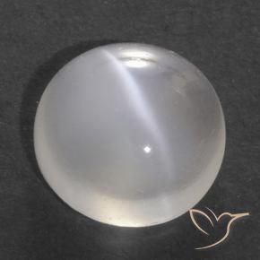 Pierre de lune œil de chat Blanc translucide naturelle Tour, 1.40 ct, Transparent