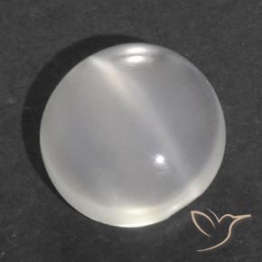 Pierre de lune œil de chat Blanc naturelle Tour, 1.12 ct, Transparent
