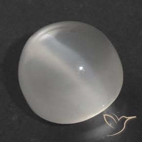 Pierre de lune œil de chat Blanc naturelle Tour, 1.64 ct, Transparent