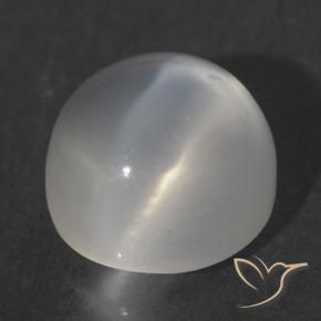 Pierre de lune œil de chat Blanc naturelle Tour, 1.64 ct, Transparent