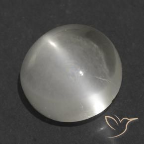 Pierre de lune œil de chat Blanc chaud naturelle Tour, 1.28 ct, Transparent