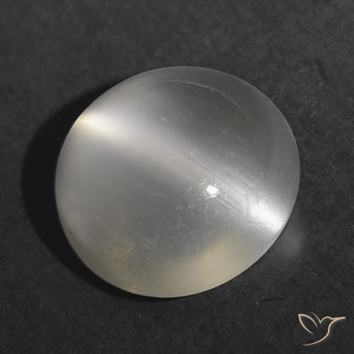 Pierre de lune œil de chat Blanc chaud naturelle Tour, 1.16 ct, Transparent