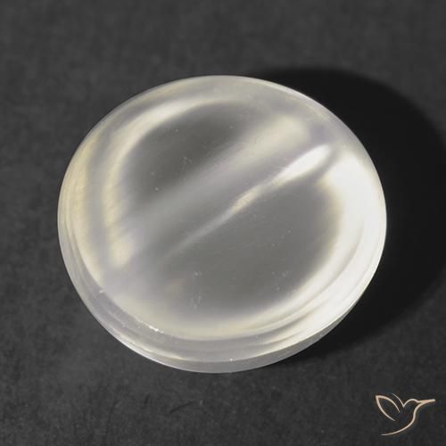 Pierre de lune œil de chat Blanc chaud naturelle Tour, 1.16 ct, Transparent